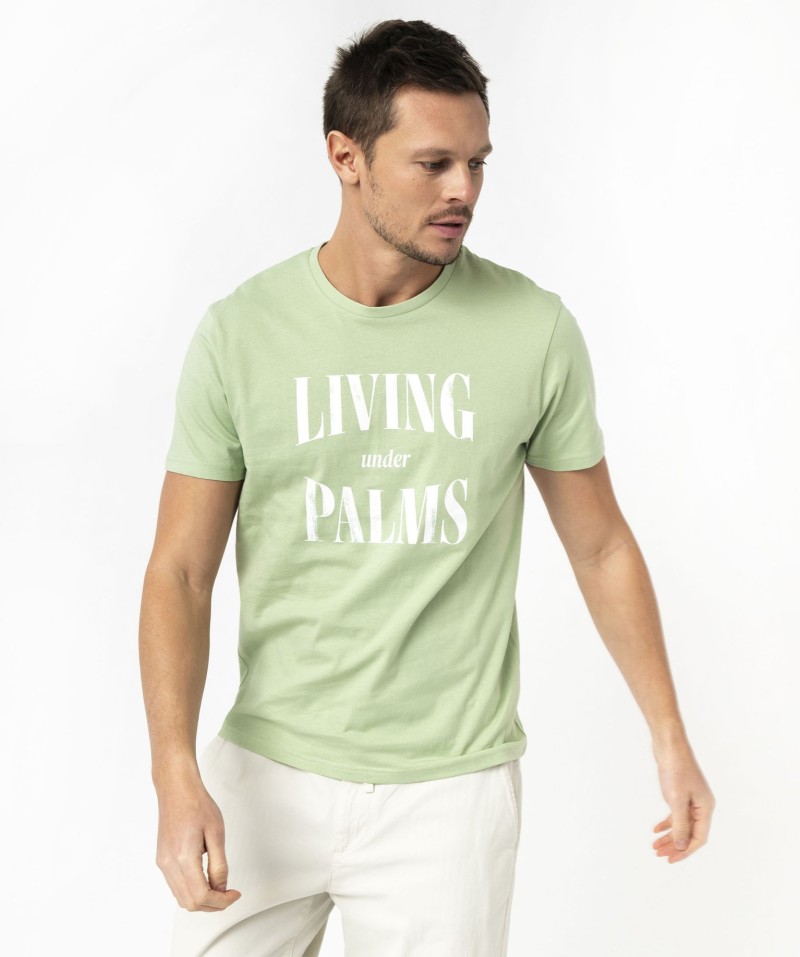 Tee-shirt manches courtes à message homme